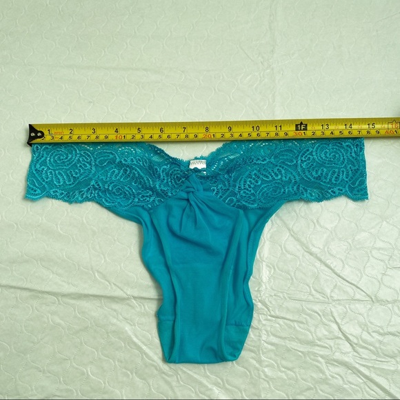 Victoria’s Secret turquoise nylon mesh lace panty - Picture 10 of 14